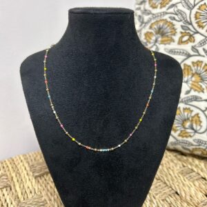 collier perle multicolore
